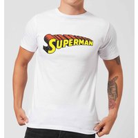 DC Superman Telescopic Crackle Logo Herren T-Shirt - Weiß - 5XL von DC Comics