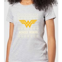 DC Wonder Woman Damen Christmas T-Shirt - Grau - L von DC Comics