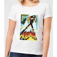 Justice League Aquaman Cover Women's T-Shirt - White - S von DC Comics