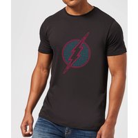 Justice League Flash Retro Grid Logo Men's T-Shirt - Black - XS von DC Comics