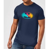 Justice League Neon Batman Men's T-Shirt - Navy - L von DC Comics