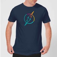 Justice League Neon Flash Men's T-Shirt - Navy - S von DC Comics