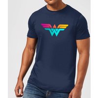 Justice League Neon Wonder Woman Men's T-Shirt - Navy - L von DC Comics