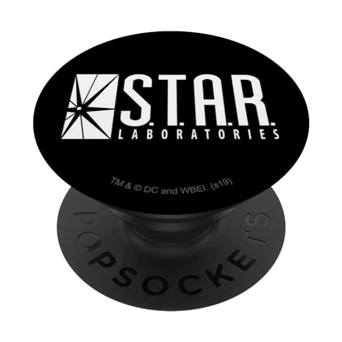 PopSockets The Flash: TV Series Star Labs Logo PopSockets PopGrip: Ausziehbarer Sockel und Griff für Handys/Tablets mit Tauschbarem Top von DC Comics