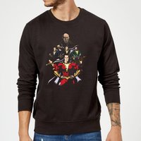 Shazam Team Up Sweatshirt - Black - S von Original Hero