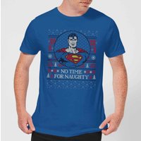 Superman May Your Holidays Be Super Men's Christmas T-Shirt - Royal Blue - XL von DC Comics