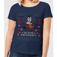 Superman May Your Holidays Be Super Women's Christmas T-Shirt - Navy - XL von DC Comics