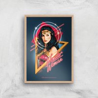 Wonder Woman Welcome To The 80s Giclee Art Print - A2 - Wooden Frame von DC Comics