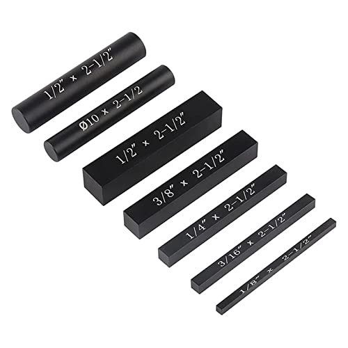 7 STÜCKE Setup Blocks Höhenmessgerät Set Präzisions-Setup-Stangen aus Aluminiumlegierung mit Markierungen for die Holzbearbeitung, Router und Tischkreissäge Messwerkzeuge(Noir) von DCDCD