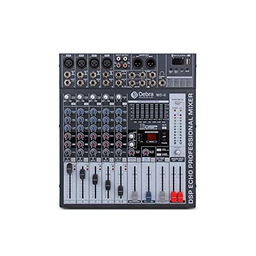 DCDCD Gute Qualität, sauberer Klang !!!6 Kanäle Mixer Digital Audio DJ Controller mit 48 -V -Phantomleistung USB Slot for die Aufnahmephase DCDCD Gute Qualität, sauberer Klang !!!6 Kanäle Mixer Digital Audio DJ Controller mit 48 -V -Phantomleistung USB Slot for die Aufnahmephase von DCDCD