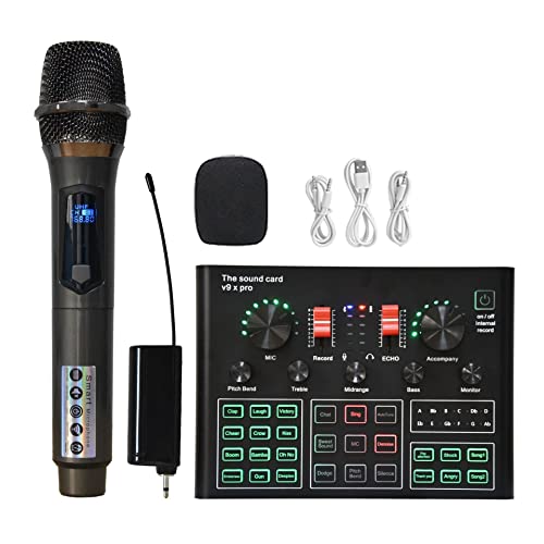 DCDCD Live -Soundkartenhalterungs -Set -Kondensator -Mikrofon -Soundkarte for Live -Sound -Card -Bracks -Set -Set -Set -Card -Card -Card -Schallausstattung V8s Soundkarte(2) von DCDCD
