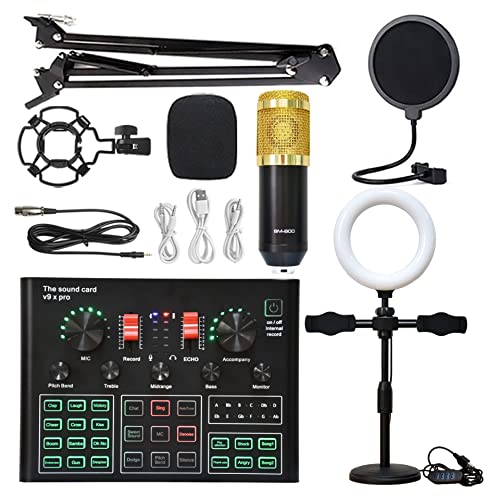 DCDCD Live -Soundkartenhalterungs -Set -Kondensator -Mikrofon -Soundkarte for Live -Sound -Card -Bracks -Set -Set -Set -Card -Card -Card -Schallausstattung V8s Soundkarte(3) von DCDCD