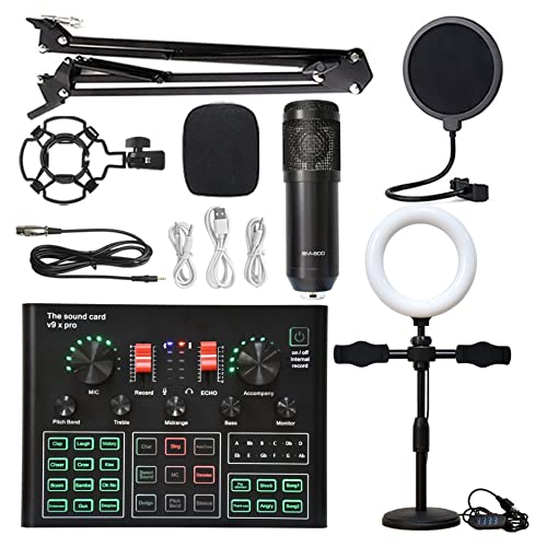 DCDCD Live -Soundkartenhalterungs -Set -Kondensator -Mikrofon -Soundkarte for Live -Sound -Card -Bracks -Set -Set -Set -Card -Card -Card -Schallausstattung V8s Soundkarte(4) von DCDCD