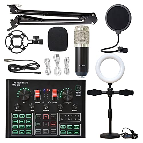 DCDCD Live -Soundkartenhalterungs -Set -Kondensator -Mikrofon -Soundkarte for Live -Sound -Card -Bracks -Set -Set -Set -Card -Card -Card -Schallausstattung V8s Soundkarte(5) von DCDCD