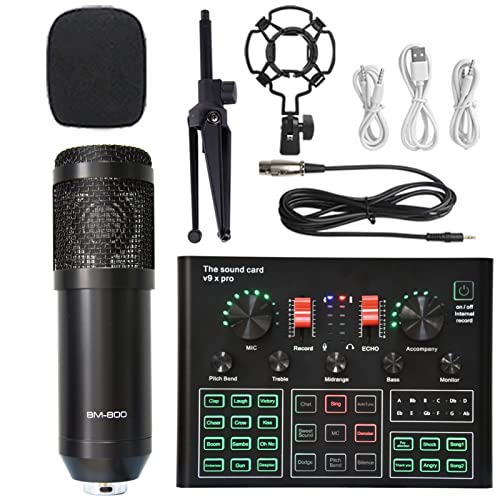 DCDCD Podcast Equipment Bundle Sound Card Live Broadcast Dedizierte vollständige Set von V8 Live Broadcast Set BM800 Mikrofon(13) von DCDCD