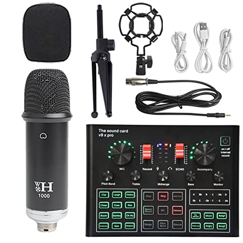 DCDCD Podcast Equipment Bundle Sound Card Live Broadcast Dedizierte vollständige Set von V8 Live Broadcast Set BM800 Mikrofon(15) von DCDCD