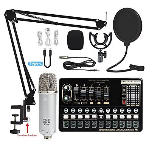 DCDCD Podcast -Geräte Bundle Live Sound Card V10 Soundkarte Set Mikrofon -Mobiltelefon -Soundkarte Live -Set von Soundkartenausrüstung Live(11) von DCDCD