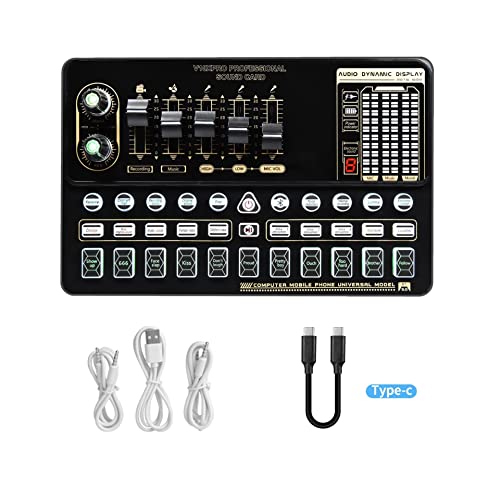DCDCD Podcast -Geräte Bundle Live Sound Card V10 Soundkarte Set Mikrofon -Mobiltelefon -Soundkarte Live -Set von Soundkartenausrüstung Live(12) von DCDCD