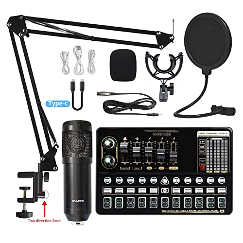 DCDCD Podcast -Geräte Bundle Live Sound Card V10 Soundkarte Set Mikrofon -Mobiltelefon -Soundkarte Live -Set von Soundkartenausrüstung Live(3) von DCDCD