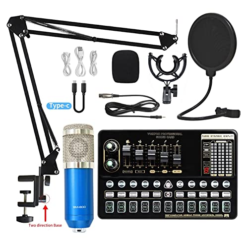 DCDCD Podcast -Geräte Bundle Live Sound Card V10 Soundkarte Set Mikrofon -Mobiltelefon -Soundkarte Live -Set von Soundkartenausrüstung Live(4) von DCDCD
