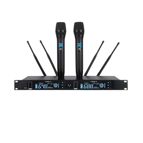 DCDCD True Diversity 2 Handheld Uhf Wireless Microphone 2 * 100 Channel Selectable Frequency Perfect for Stage Vocal Concert DCDCD True Diversity 2 Handheld Uhf Wireless Microphone 2 * 100 Channel Selectable Frequency Perfect for Stage Vocal Concert von DCDCD
