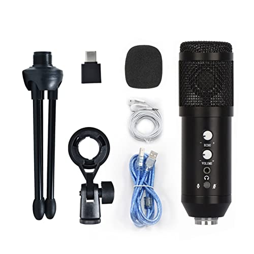 DCDCD USB Kondensator Mikrofon Mobile Computerspiel Live Microfon Live K Song Konferenzaufnahme USB Mikrofon(1 UK) von DCDCD