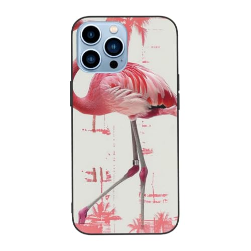 DCEHGEW Flamingo-Druck bedruckte Handyhülle für iPhone 13 Pro 15,5 cm (6,1 Zoll), niedliche, stoßfeste Handyhülle für iPhone 13 Pro, Anti-Fingerabdruck, vergilbt nicht von DCEHGEW