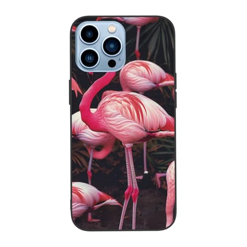 DCEHGEW Flamingo bedruckte Handyhülle für iPhone 13 Pro 15,5 cm (6,1 Zoll), niedliche, stoßfeste Handyhülle für iPhone 13 Pro, Anti-Fingerabdruck, vergilbt nicht von DCEHGEW