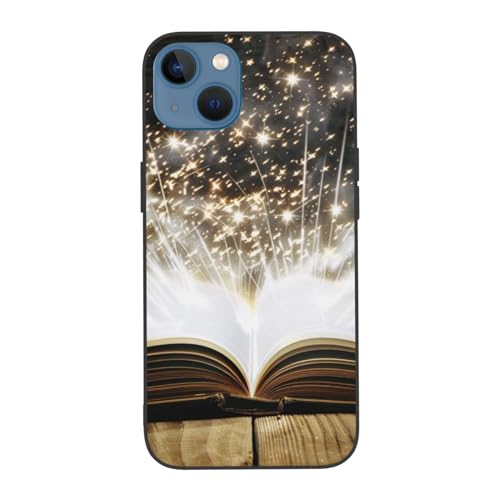 DCEHGEW Magic Book Bedruckte Handyhülle für iPhone 13 15,5 cm (6,1 Zoll) – Niedliche, stoßfeste Handyhülle für iPhone 13, Anti-Fingerabdruck, kein Vergilben Weiß von DCEHGEW