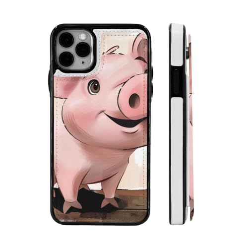 DCEHGEW Schutzhülle für iPhone 11-6,1 Zoll (27,9 - 15,5 cm), Klappetui, Leder, stoßfest, Brieftaschenformat, Schwarz von DCEHGEW