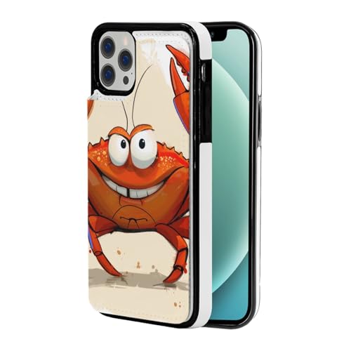 DCEHGEW Schutzhülle für iPhone 12-6,1 Zoll (30,5–15,5 cm), Klappetui, Leder, stoßfest, Brieftaschen-Handyhülle, Schutz mit 2 Kartenfächern, Weiß von DCEHGEW