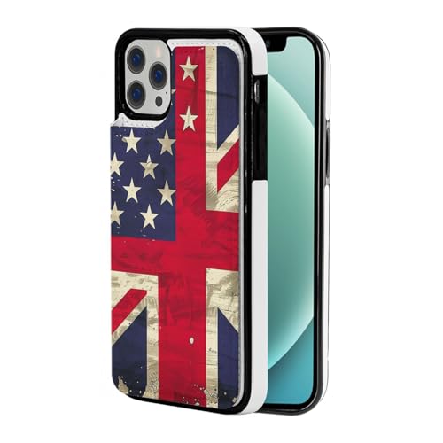 DCEHGEW Schutzhülle für iPhone 12-6,1 Zoll (30,5 - 15,5 cm), Klappetui, Leder, stoßfest, Brieftaschen-Schutzhülle mit 2 Kartenfächern, Weiß von DCEHGEW