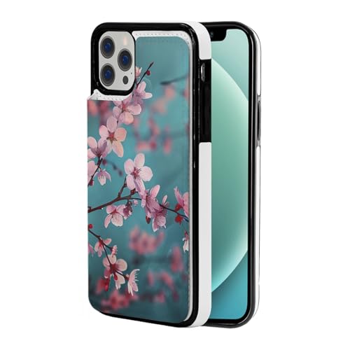 DCEHGEW Schutzhülle für iPhone 12-6,1 Zoll (30,5 - 15,5 cm), Klappetui, Leder, stoßfest, Brieftaschenformat, mit 2 Kartenfächern von DCEHGEW