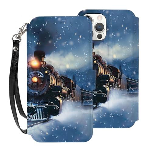 DCEHGEW Schutzhülle für iPhone 12-6,1 Zoll (30,5 - 15,5 cm), PU-Leder, Flip-Handyhülle, stoßfest, Brieftaschenformat, mit 3 Kartenfächern und Handschlaufe, Weiß von DCEHGEW
