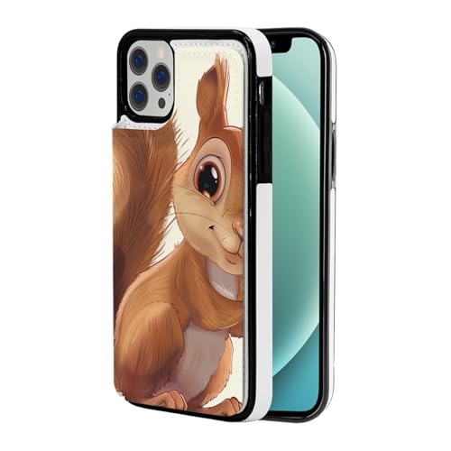 DCEHGEW Schutzhülle für iPhone 12 Mini, 13,7 cm (5,4 Zoll), Klapphülle aus Leder, stoßfest, Brieftaschenformat, mit 2 Kartenfächern, Weiß von DCEHGEW