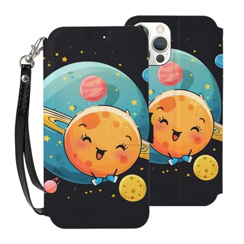 DCEHGEW Schutzhülle für iPhone 12 Mini, 13,7 cm (5,4 Zoll), PU-Leder, Klappetui, stoßfest, Brieftaschen-Handyhülle, Schutz mit 3 Kartenfächern und Handschlaufe, Weiß von DCEHGEW