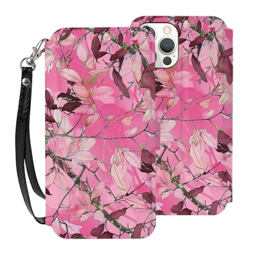 DCEHGEW Schutzhülle für iPhone 12 Mini, 13,7 cm (5,4 Zoll), PU-Leder, Klappetui, stoßfest, Brieftaschen-Handyhülle, Schutz mit 3 Kartenfächern und Handschlaufe, Weiß von DCEHGEW