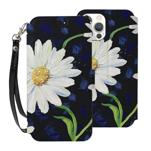 DCEHGEW Schutzhülle für iPhone 12 Mini, 13,7 cm (5,4 Zoll), PU-Leder, stoßfest, Brieftaschen-Handyhülle, Schutz mit 3 Kartenfächern und Handschlaufe von DCEHGEW