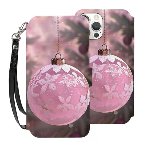 DCEHGEW Schutzhülle für iPhone 12 Pro, 15,5 cm (6,1 Zoll), PU-Leder, stoßfest, Brieftaschen-Handyhülle, Schutz mit 3 Kartenfächern und Handschlaufe, Weiß von DCEHGEW