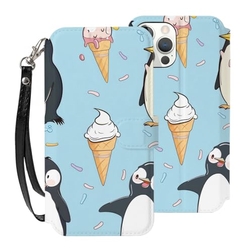 DCEHGEW Schutzhülle für iPhone 12 Pro Max mit 17 cm (6,7 Zoll), PU-Leder, Klapphülle, stoßfest, Brieftaschen-Handyhülle, Schutz mit 3 Kartenfächern und Handschlaufe, Weiß von DCEHGEW