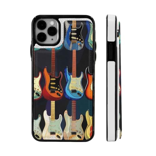 DCEHGEW Schutzhülle für iPhone 27,9–15,5 cm (11 - 6,1 Zoll), Klappetui, Leder, stoßfest, Brieftaschenformat, Schwarz von DCEHGEW