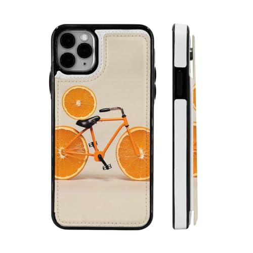 DCEHGEW Schutzhülle für iPhone 27,9–15,5 cm (11 - 6,1 Zoll), Klappetui, Leder, stoßfest, Orange von DCEHGEW