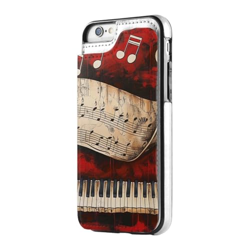 DCEHGEW Schutzhülle für iPhone 7/8, Klapphülle, Leder, stoßfest, Motiv: Musiknote, Klavier, Schwarz DCEHGEW Schutzhülle für iPhone 7/8, Klapphülle, Leder, stoßfest, Motiv: Musiknote, Klavier, Schwarz von DCEHGEW