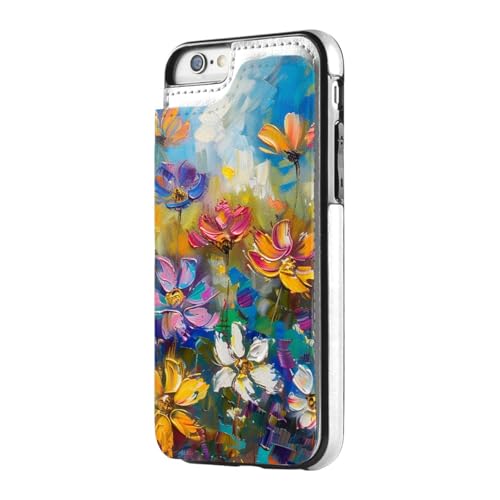 DCEHGEW Schutzhülle für iPhone 7/8, abstrakter Stil, bunte Blumen, Klappetui, Leder, stoßfest, Brieftaschen-Schutzhülle DCEHGEW Schutzhülle für iPhone 7/8, abstrakter Stil, bunte Blumen, Klappetui, Leder, stoßfest, Brieftaschen-Schutzhülle von DCEHGEW