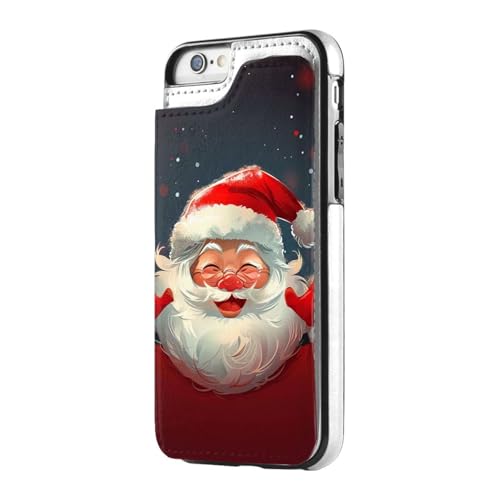 DCEHGEW Schutzhülle für iPhone 7/8, mit niedlichem Weihnachtsmann-Aufdruck, Klappetui, Leder, stoßfest, Brieftaschenformat, Schwarz DCEHGEW Schutzhülle für iPhone 7/8, mit niedlichem Weihnachtsmann-Aufdruck, Klappetui, Leder, stoßfest, Brieftaschenformat, Schwarz von DCEHGEW