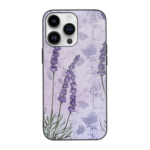 Lavender Stamp Printed Phone Case for iPhone 14 Pro 15.5 cm, Shockproof Tempered Glass Cute Phone Case Cover, Anti-Fingerprint, Not Yellowing Lavender Stamp Printed Phone Case for iPhone 14 Pro 15.5 cm, Shockproof Tempered Glass Cute Phone Case Cover, Anti-Fingerprint, Not Yellowing von DCEHGEW