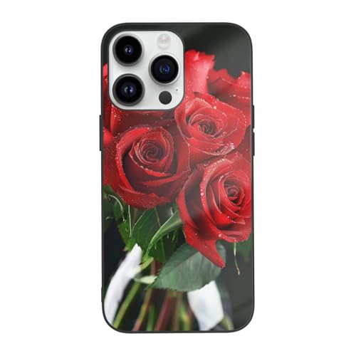 Rote Rose bedruckte Handyhülle für iPhone 14 Pro Max 6,7 Zoll, stoßfestes gehärtetes Glas, niedliche Handyhülle, Anti-Fingerabdruck, vergilbt nicht Rote Rose bedruckte Handyhülle für iPhone 14 Pro Max 6,7 Zoll, stoßfestes gehärtetes Glas, niedliche Handyhülle, Anti-Fingerabdruck, vergilbt nicht von DCEHGEW