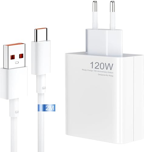 Für Xiaomi Ladegerät 120W Hypercharge Fast Wall Charger Block für Xiaomi 14 13 12 12t 12s Pro Lite Redmi Note K60 K50 12 11 Pro Plus Black Shark 3 4 5 Poco X5 F4 X4 Gt Mi Turbo 2M 6A USB Type C Cable Für Xiaomi Ladegerät 120W Hypercharge Fast Wall Charger Block für Xiaomi 14 13 12 12t 12s Pro Lite Redmi Note K60 K50 12 11 Pro Plus Black Shark 3 4 5 Poco X5 F4 X4 Gt Mi Turbo 2M 6A USB Type C Cable von DCFUN