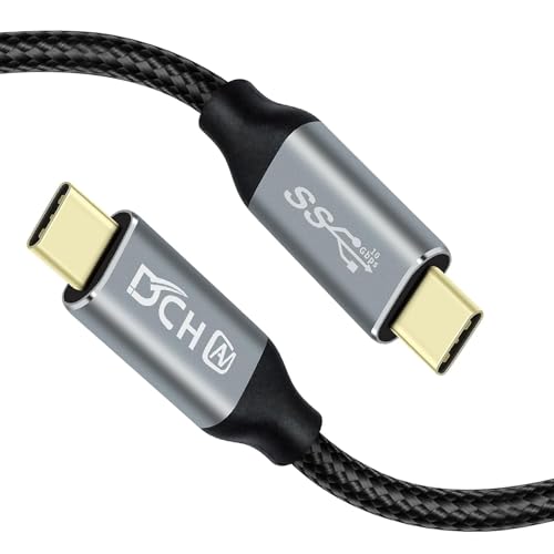 DCHAV 1,5 Fuß USB-C-auf-USB-C-Kabel PD 100 W 20 V 5 A Schnellladung Typ C auf Typ C-Monitorkabel 4K-Videoausgang USB 3.1 Gen 2 10 Gbit/s Datenübertragung Nylongeflochten von DCHAV