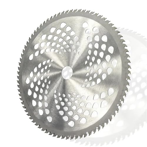 255 mm (10 Zoll) HSS-Rasenmäherklinge, Öffnung 25,4 mm, 40/60/80 Zähne, Rasenmäher-Schneidebrett-Zubehör, Garten-Unkrautmesser(255x25.4mmx80T) von DCJJLWIG